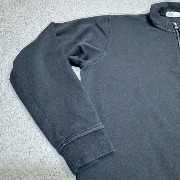 Peter‎ Millar Sweater Men Medium Black Crown Comfort Zip Golf Interlock Casual - Picture 9 of 16